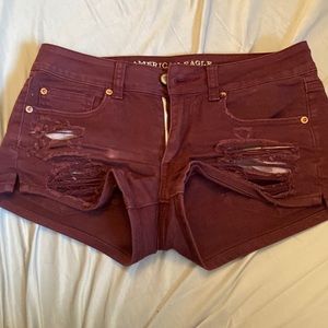 American Eagle Outfitters Maroon Shorts